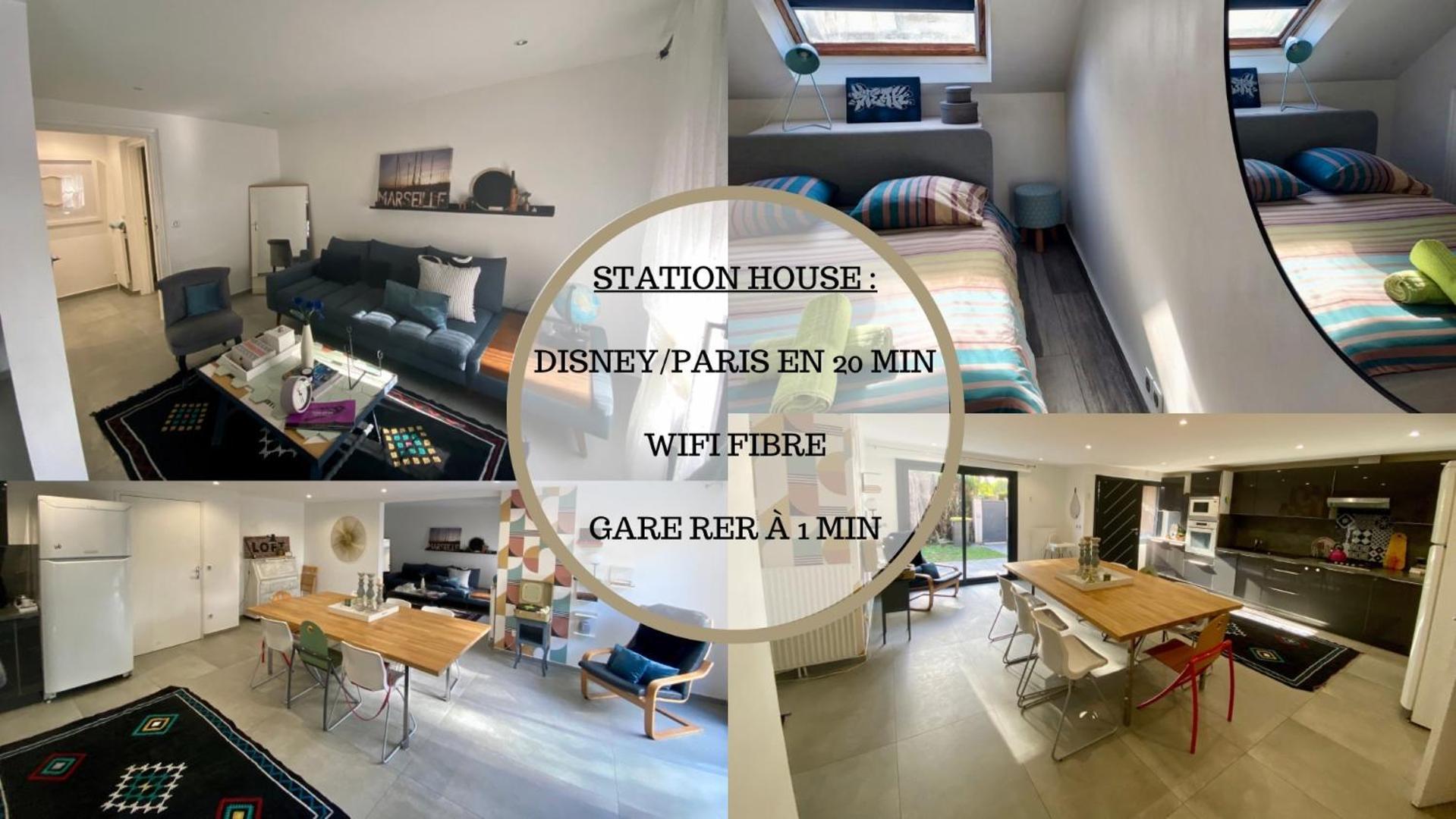 Station House - Maison Entre Disneyland Et Paris 鲁瓦西恩布里 外观 照片